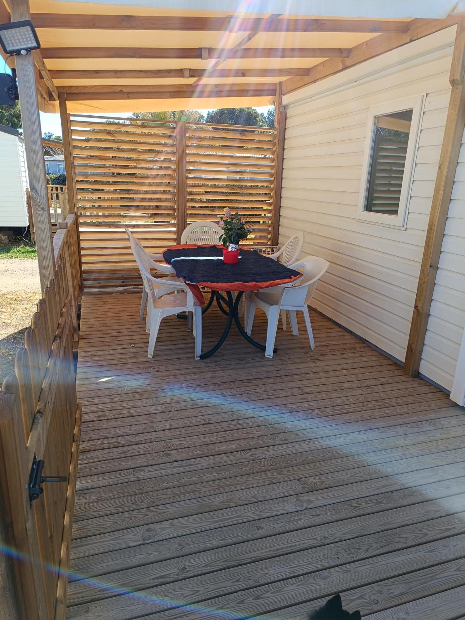 Mobil Home Lucky Climatise Camping Novela Port La Nouvelle Esterno foto